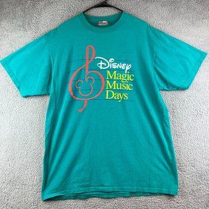 Vintage 90S Disney Magic Music Days Mickey Mouse T Shirt Tee USA Mens
